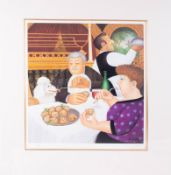 Beryl Cook (1926-2008), 'Dining in Paris' limited edition lithographic print 69/650, signed, 46cm