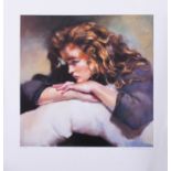 Robert Lenkiewicz, 'Study of Lisa', signed limited edition print 721/750, 37cm x 37cm, unframed,