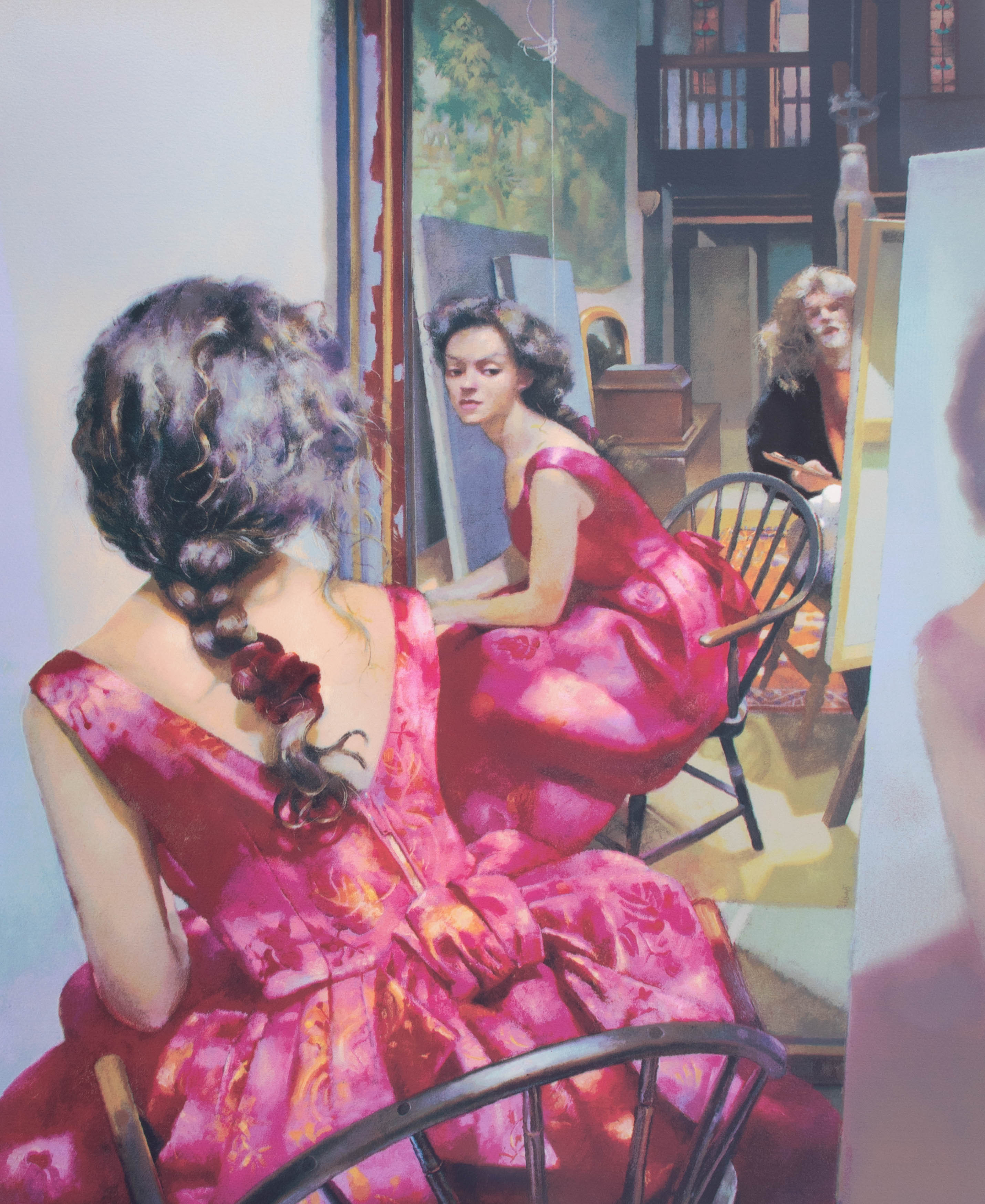 Robert Lenkiewicz, 'Painter with Anna Rear View- Project 18', signed limited edition print 236/ - Image 2 of 2