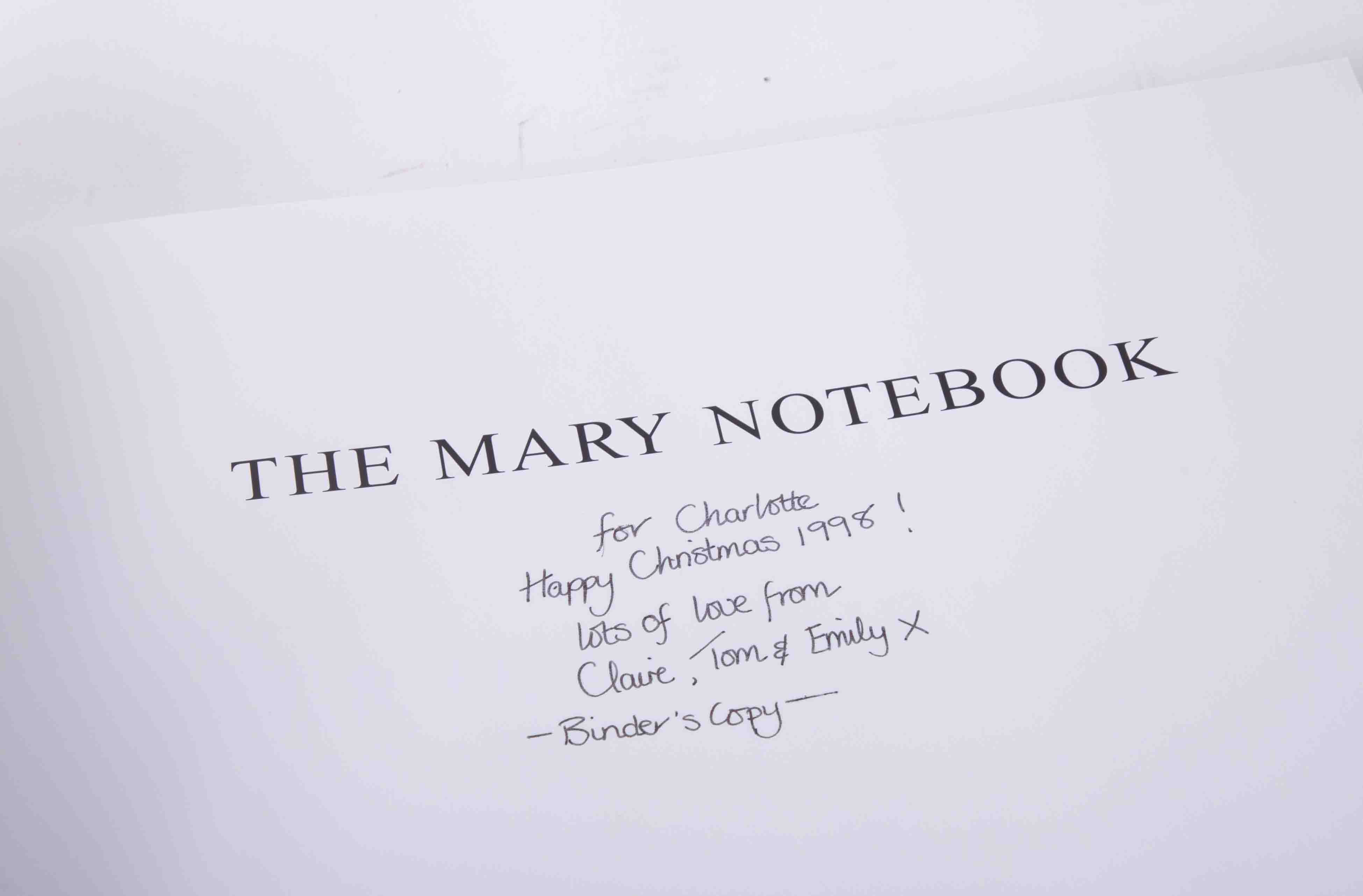 Robert Lenkiewicz, book 'The Mary Notebook', published by White Lane Press, personalised inscription - Image 2 of 2