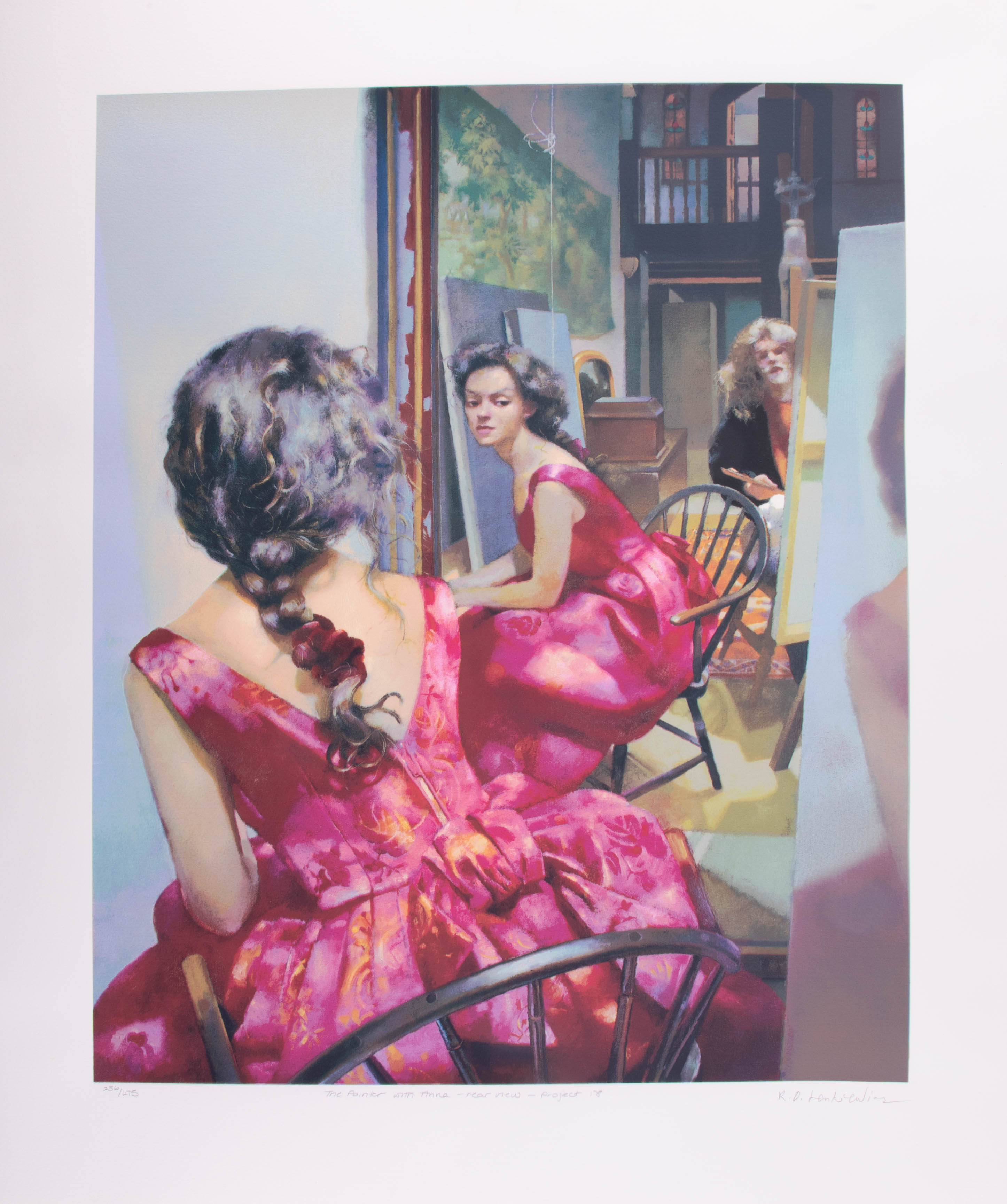 Robert Lenkiewicz, 'Painter with Anna Rear View- Project 18', signed limited edition print 236/