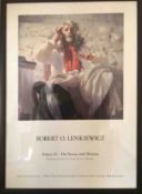 Robert Lenkiewicz, poster 'Project 18- Painter with Women', framed and glazed.