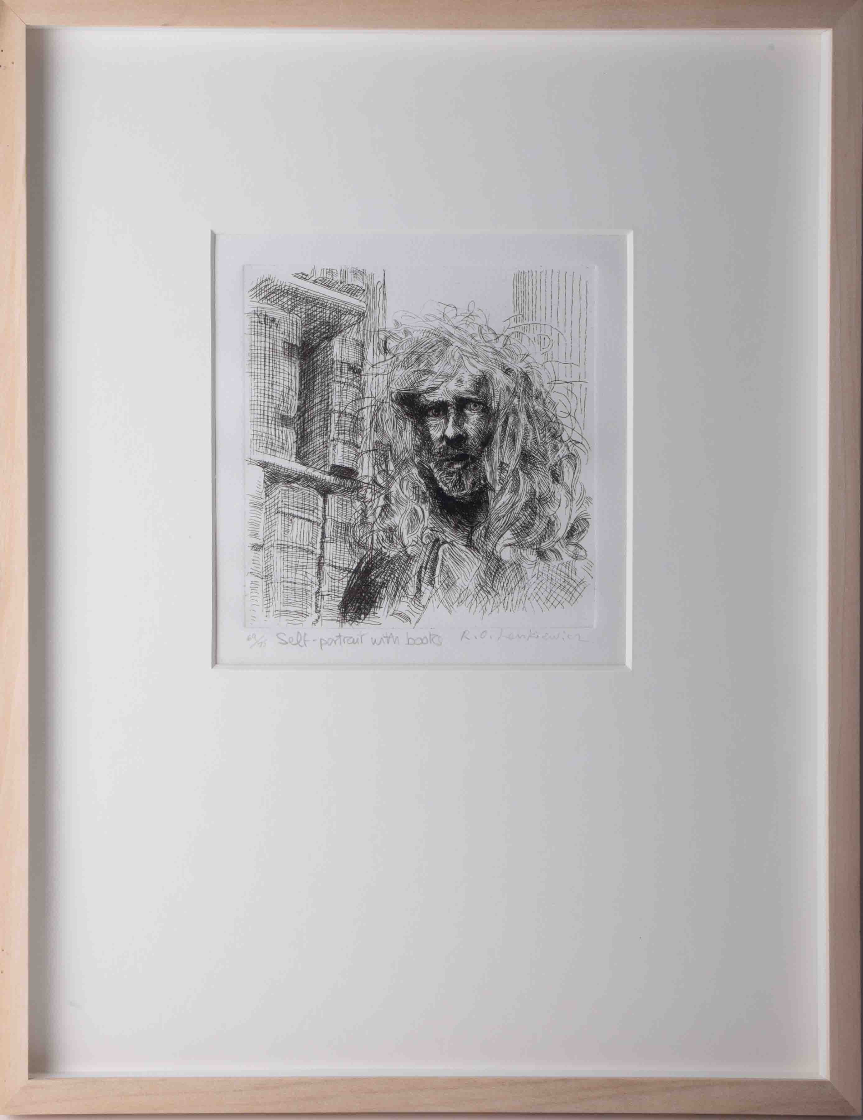 Robert Lenkiewicz, set of four etchings to comprising 'Swallowing Time', 'Painters Garden', 'Self - Image 4 of 5