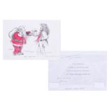 Christmas Card, 'Hey... Aren't You... ?! limited edition 181/300, signed in pencil by Robert