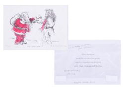 Christmas Card, 'Hey... Aren't You... ?! limited edition 181/300, signed in pencil by Robert