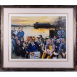 Robert Lenkiewicz, 'The Barbican Fisherman, 2000' signed edition print 95/250, 50cm x 66cm, framed