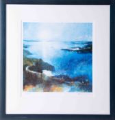 Signed limited edition print 'Harbour Scene' 41/295, 29cm x 27cm, framed and glazed.