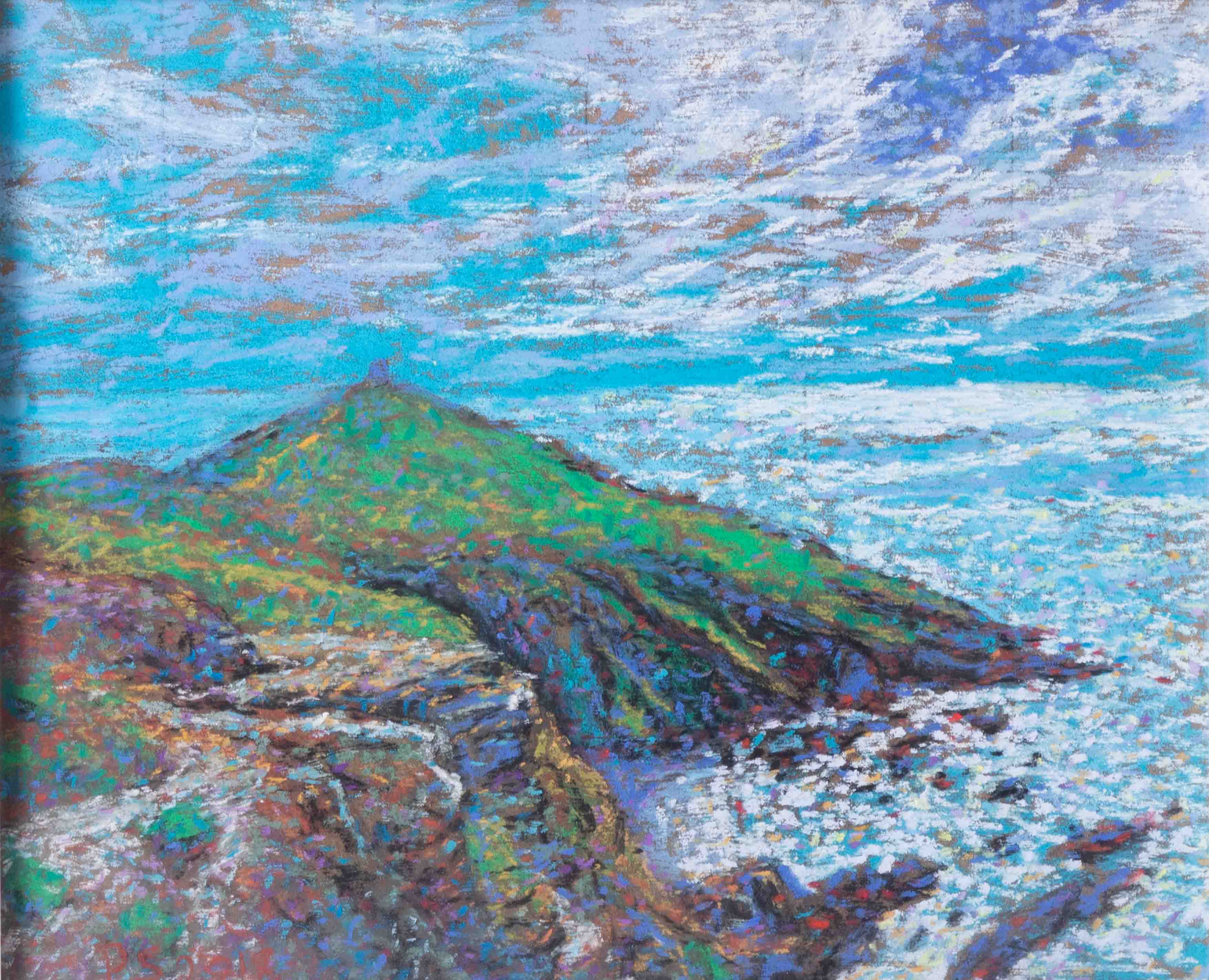 Paul Stephens, pastel 'Rain Head Cornwall', titled and inscribed on reverse, exhibited R W E Academy - Image 2 of 3