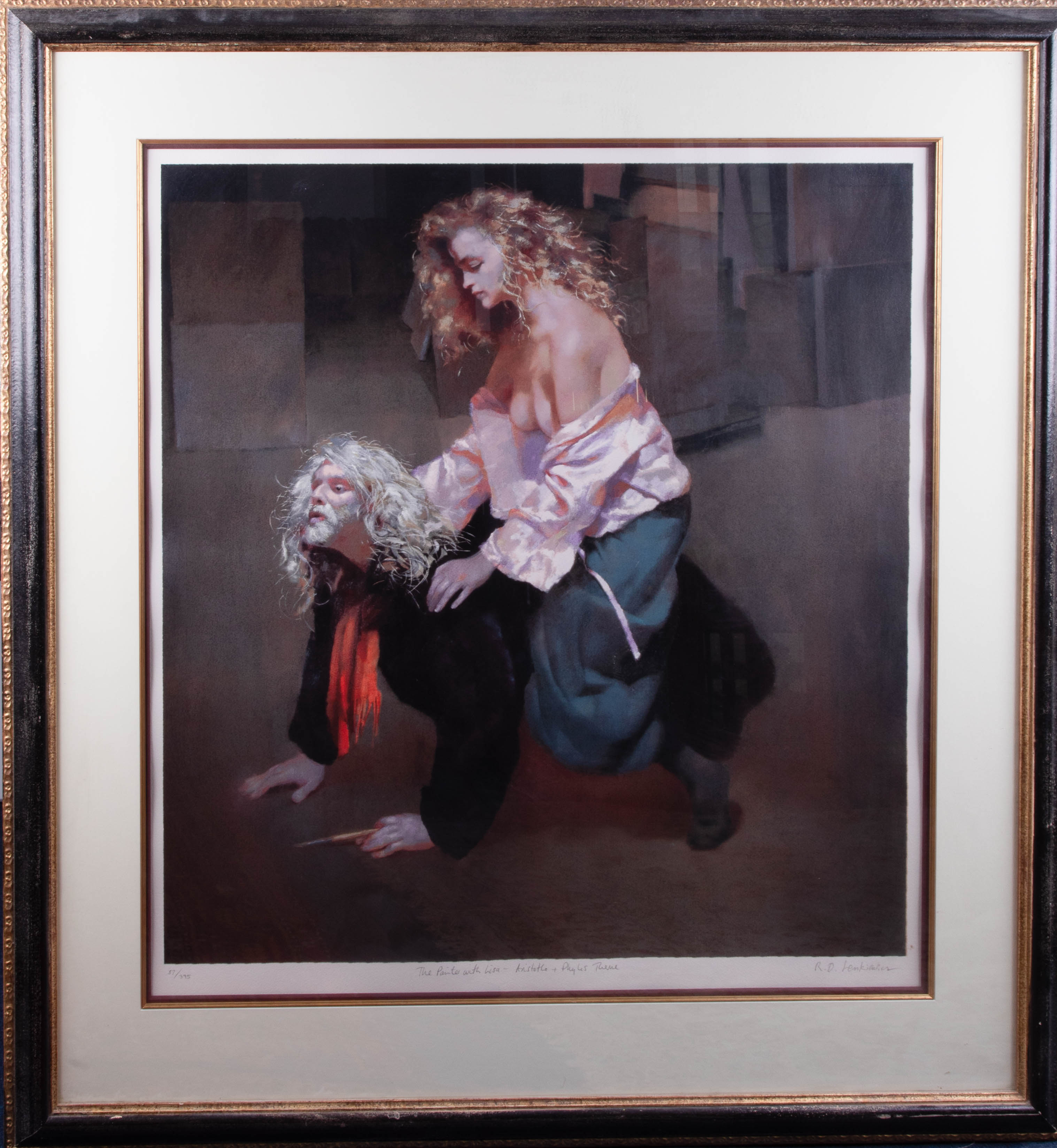 Robert Lenkiewicz, 'Painter with Lisa - Aristotle Theme', signed limited edition print 57/395,