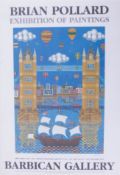 Brian Pollard, limited edition signed print 'The Mayflower at London Bridge', 27/500, unframed, 59cm