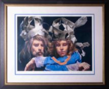 Robert Lenkiewicz, 'Paper Crowns', signed limited edition print 92/250, 47cm x 63cm,