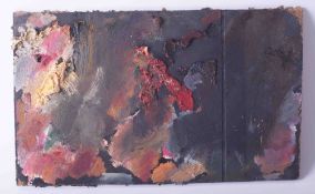 Robert Lenkiewicz, artist palette, 23cm x 37cm, unframed, provenance: Robert rented a
