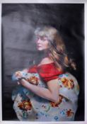 A canvas poster print of 'Fiorella', rolled, approx. 80cm x 60cm.