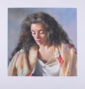 Robert Lenkiewicz, 'Study of Anna', signed limited edition print 316/750, 37cm x 37cm, unframed,