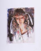 Robert Lenkiewicz, 'Study of Mary', signed limited edition print 331/350, 42cm x 35cm, unframed.