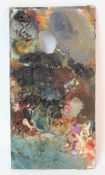 Robert Lenkiewicz, artist palette, 23cm x 45cm, unframed, provenance: Robert rented a