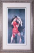 Robert Lenkiewicz, 'Painter with Moi' edition print 67/100, 61cm x 30cm, embossed signature,