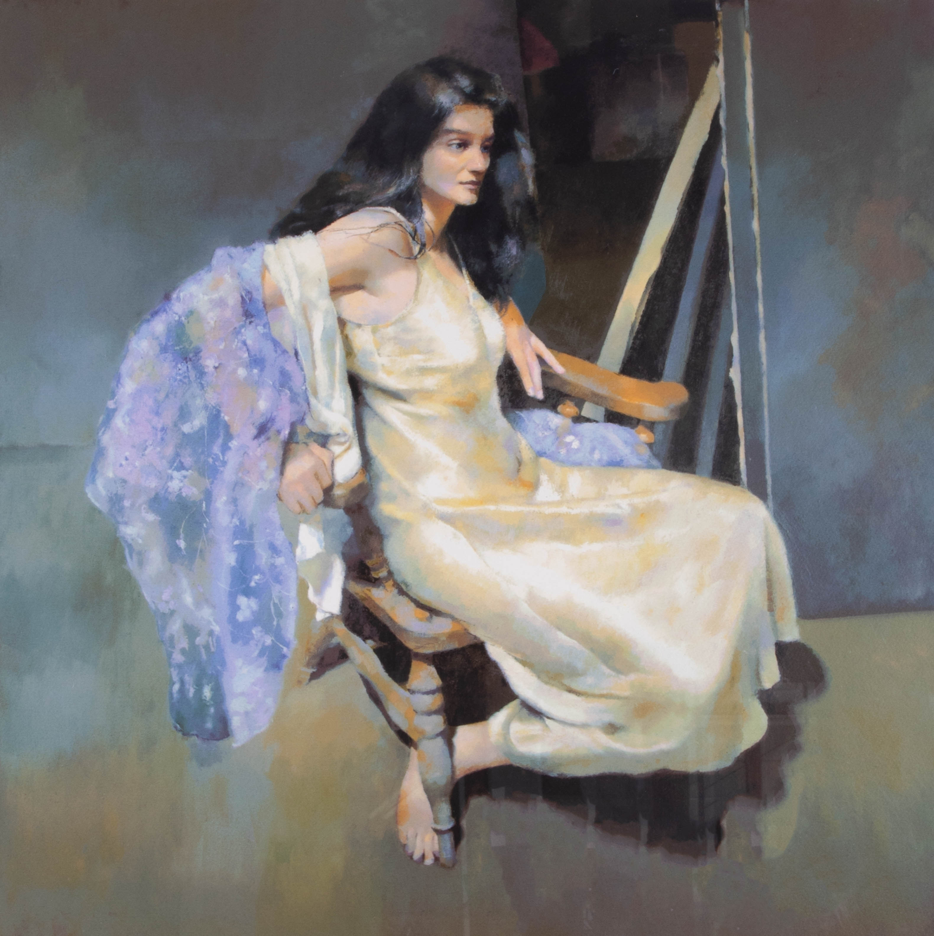 Robert Lenkiewicz, 'Esther Seated', signed limited edition print 279/475, 60cm x 60cm, framed and - Image 2 of 2