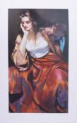 Robert Lenkiewicz, 'Esther Silver Locket', signed limited edition print 284/500, 60cm x 35cm,