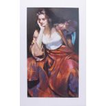 Robert Lenkiewicz, 'Esther Silver Locket', signed limited edition print 281/500, 60cm x 35cm,