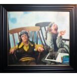 Robert Lenkiewicz (1941-2002) oil on canvas, ‘Barbara Bridgeman and Caroline Young’, Year 1976,