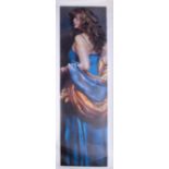 A canvas poster print of 'Karen Standing', rolled, approx. 90cm x 38cm.