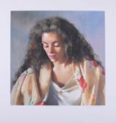 Robert Lenkiewicz, 'Study of Anna', signed limited edition print 35/750, 37cm x 37cm, unframed, with