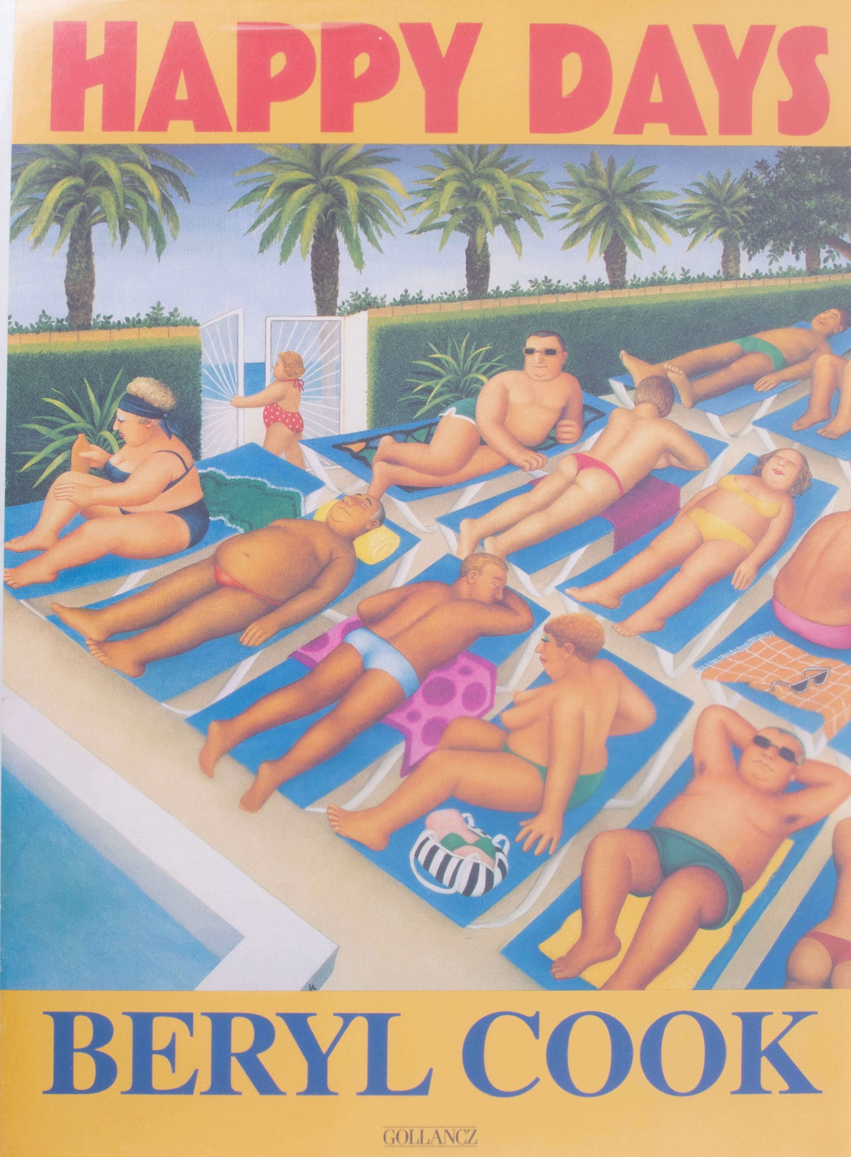 Beryl Cook (1926-2008), 'Happy Days' poster 59cm x 42cm, now out of print issued in 1995 by her