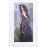 Robert Lenkiewicz, 'Anna with Black Shawl', signed limited edition print 270/475, 72cm x 33cm,