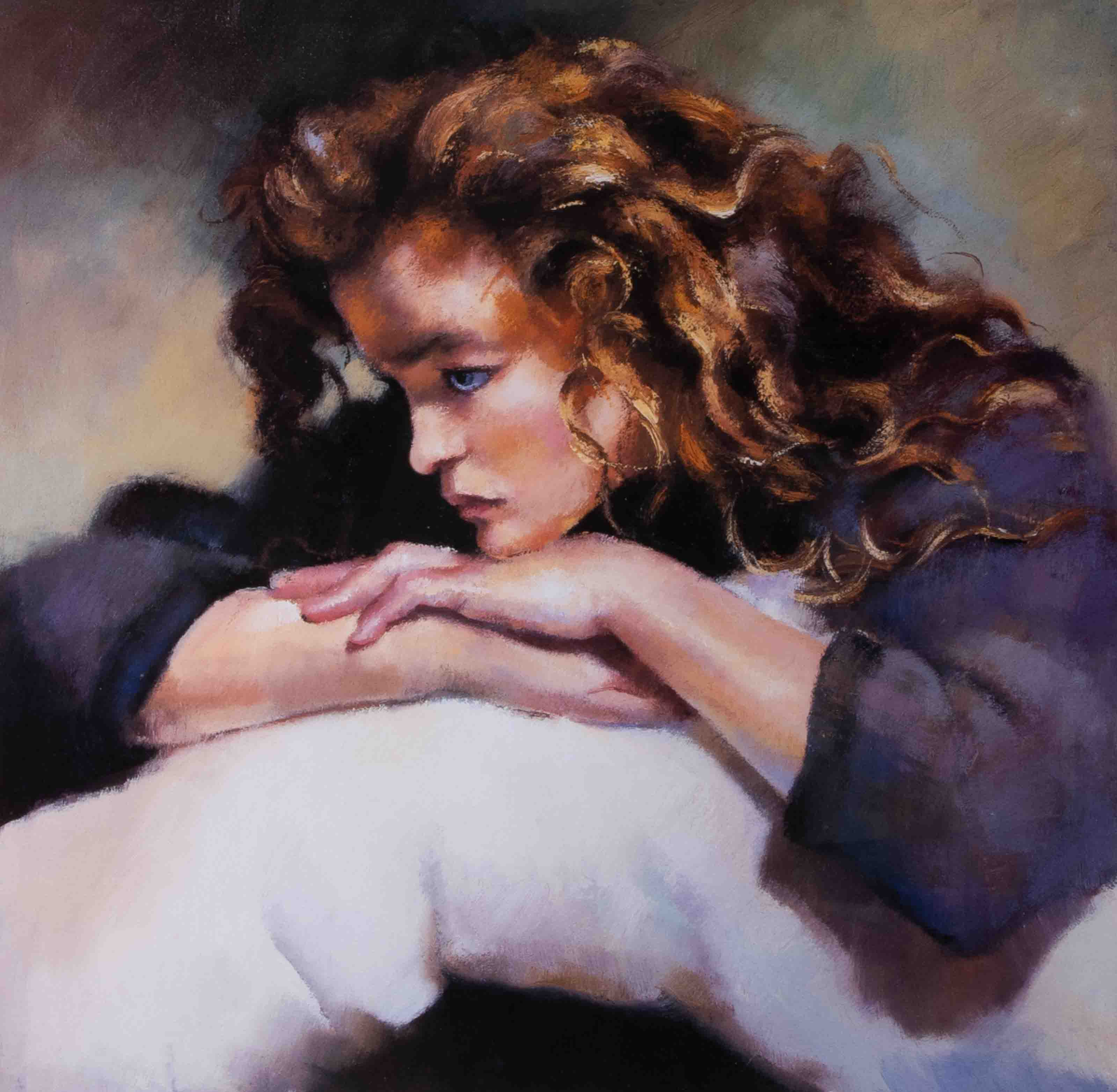 Robert Lenkiewicz, 'Study of Lisa', signed limited edition print 578/750, 37cm x 37cm, framed and - Image 2 of 2