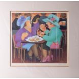 Beryl Cook (1926-2008), 'Lady's Who Lunch', signed limited edition print 211/650, 41cm x 43cm,