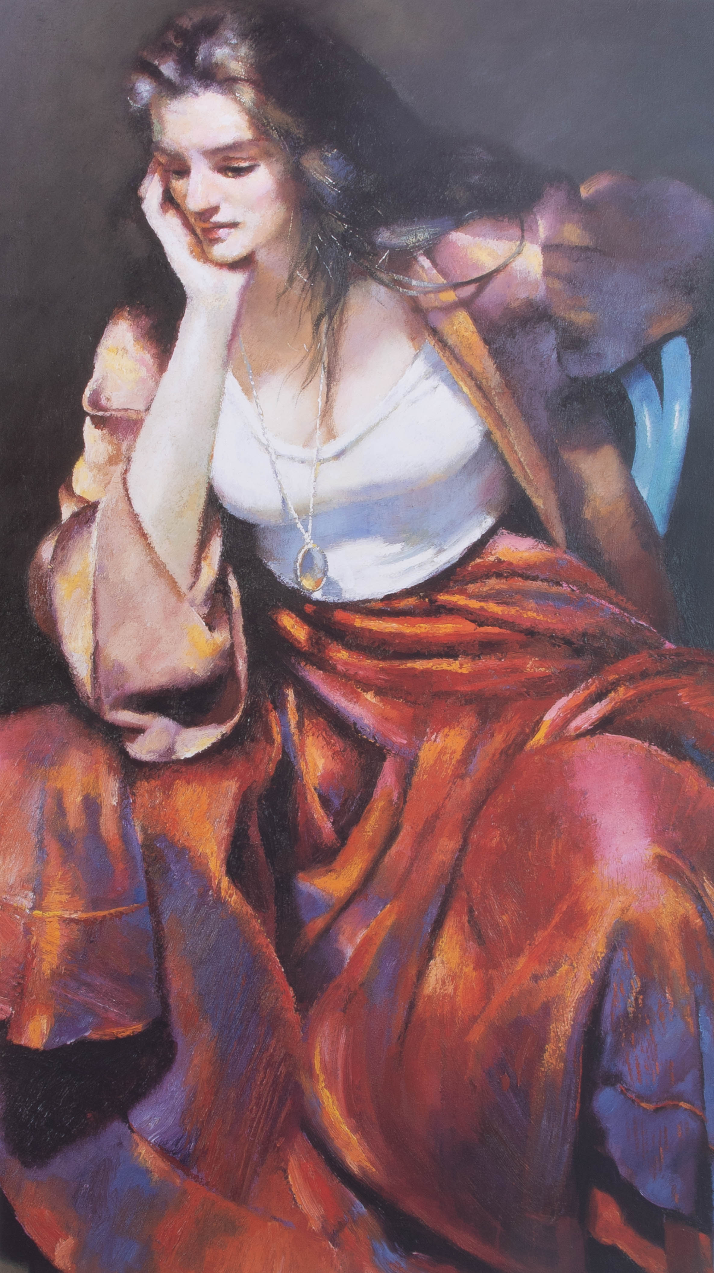 Robert Lenkiewicz, 'Esther Silver Locket', signed limited edition print 281/500, 60cm x 35cm, - Image 2 of 2