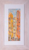 Stephen Felstead, mixed media 'Oranges and Lemons', 48cm x 18cm, framed.