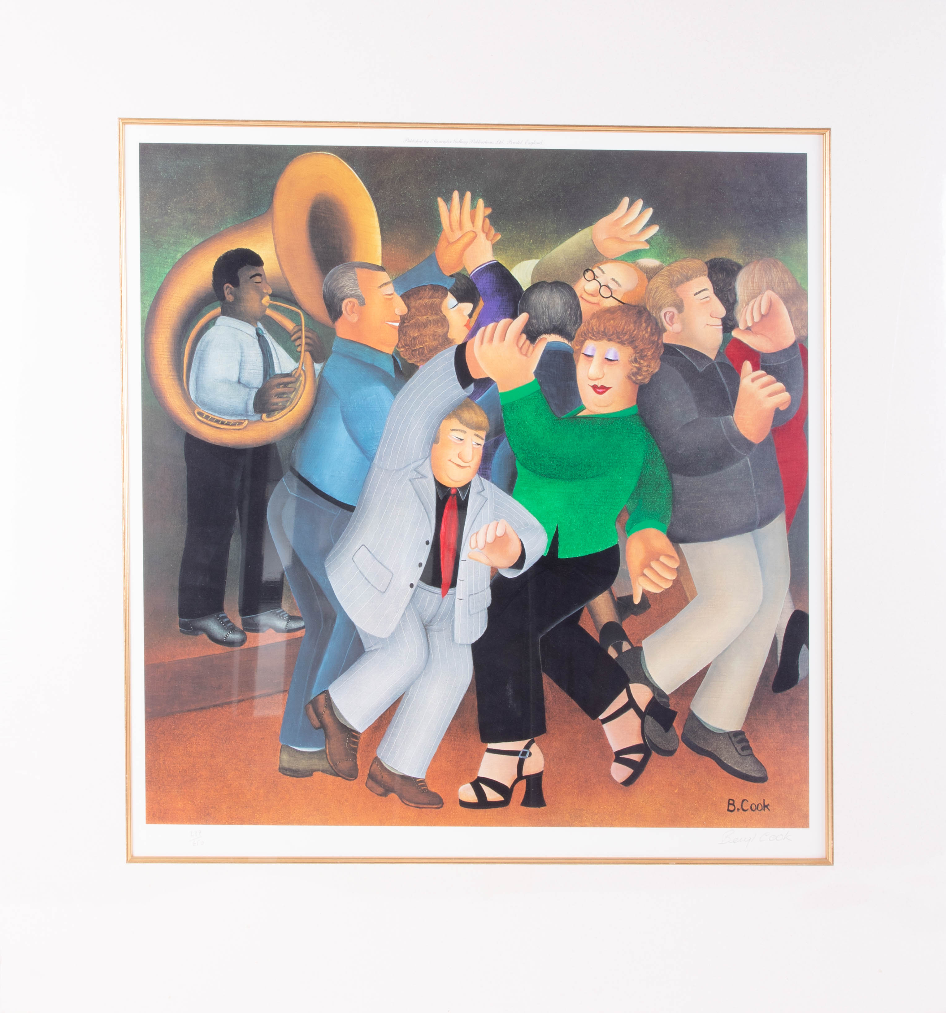 Beryl Cook (1926-2008), 'Jiving to Jazz' limited edition lithographic print signed, 239/650, 46cm