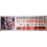 A large laminated canvas exhibition poster/print, Robert Lenkiewicz 'Self Portrait The Deposition,