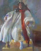 Robert Lenkiewicz (1941-2002), 'Study of Myriam Rivera', signed, inscribed and dated 1987 on the