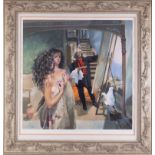 Robert Lenkiewicz, 'Painter with Anna, Reflections, St. Antony Theme', signed edition print 182/275,