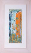 Stephen Felstead, mixed media 'Stretch St. Ives', 48cm x 19cm, framed.