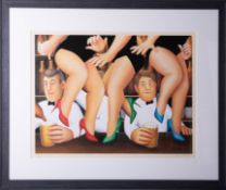 Beryl Cook (1926-2008), 'Dancing On The Bar', signed limited edition print 219/850, 38cm x 52cm,