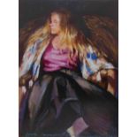 Robert Lenkiewicz (1941-2002), 'Study of Janine Pecorini', signed by painter and sitter along the