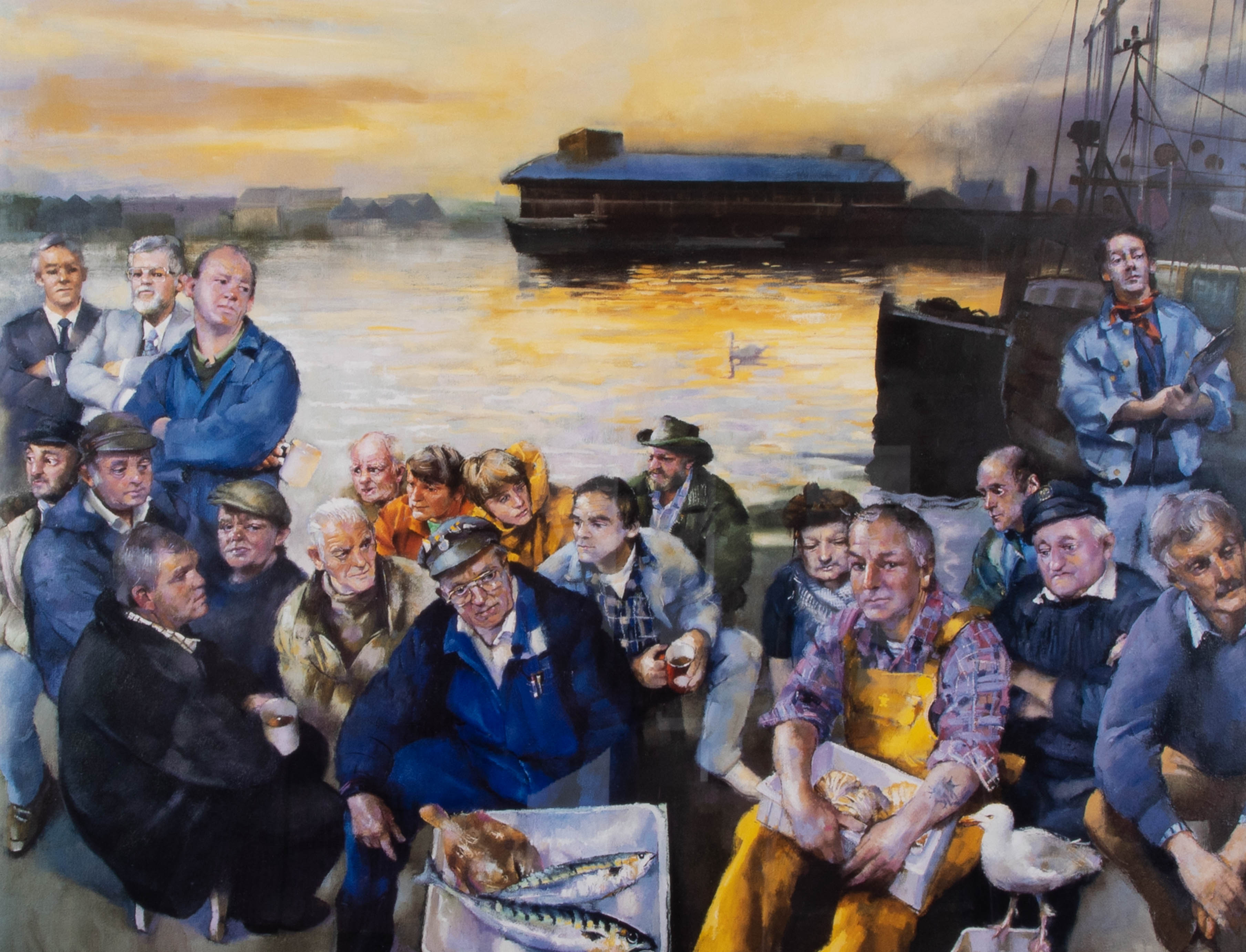 Robert Lenkiewicz, 'The Barbican Fisherman, 2000' signed edition print 95/250, 50cm x 66cm, framed - Image 2 of 2