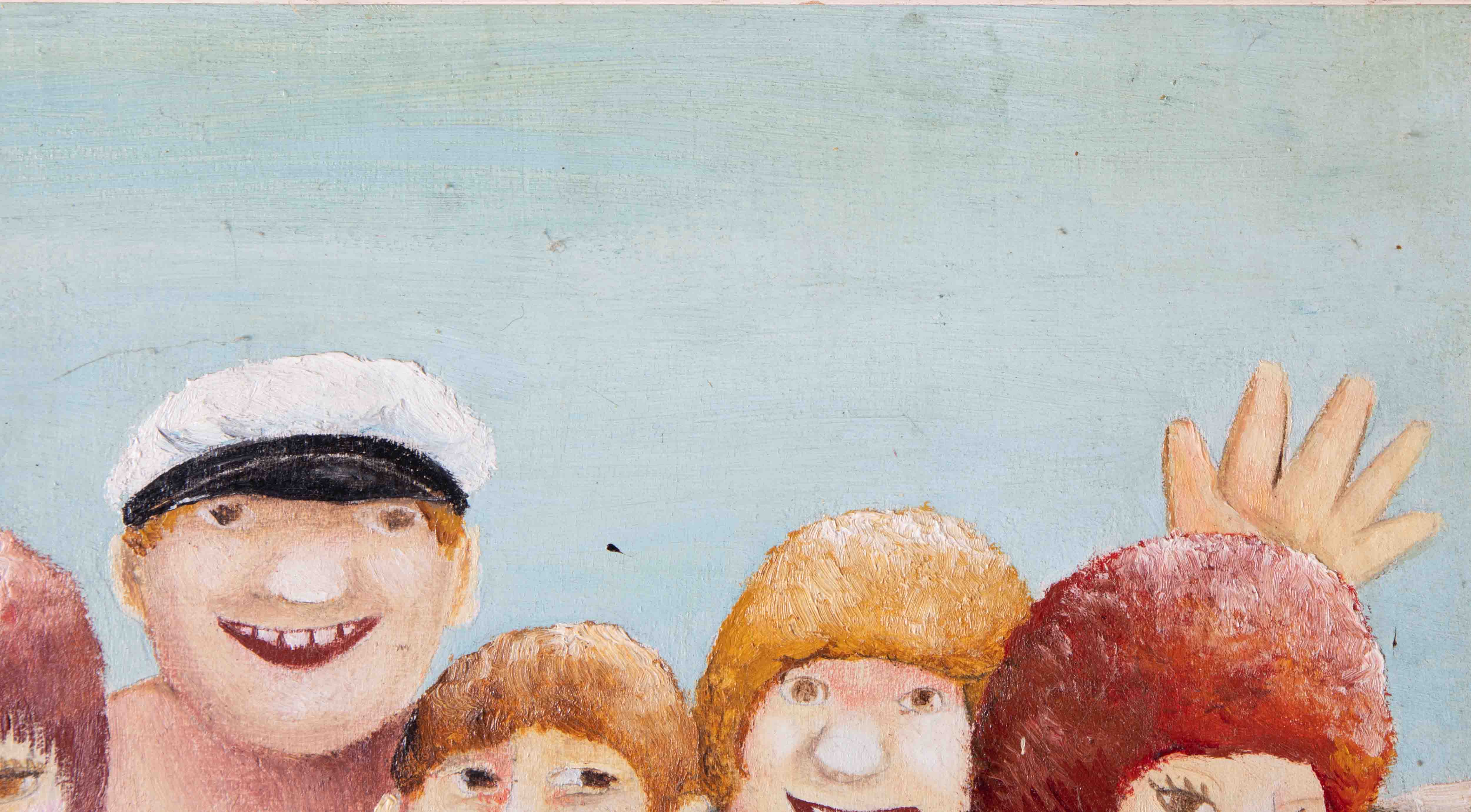 Beryl Cook (1926-2008) oil on board, 'Family with a Transistor ', signed 53cm x 36cm, framed. - Image 4 of 10