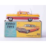 Corgi Toys 480 Chevrolet Taxi cab, boxed.