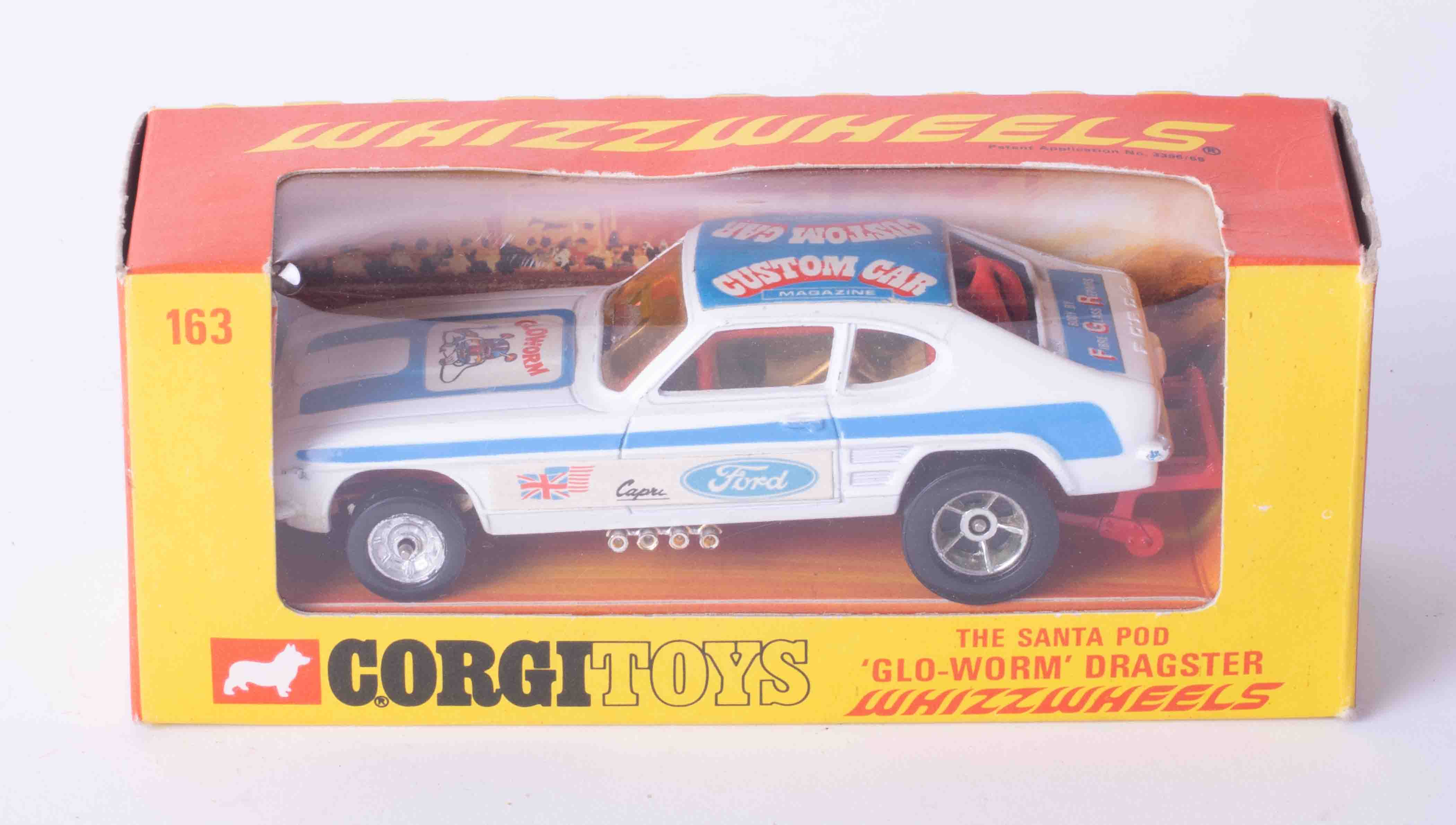 Corgi Toys Whizzwheels 163 The Santa Pod Dragster, boxed.