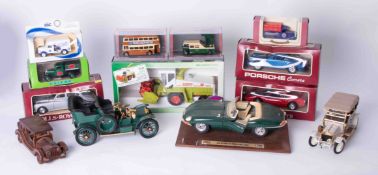 Three boxed St Michaels scale diecast models including Porsche Carrera, other general models