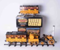 A Hornby Stevenson's Rocket G-gauge part train set including G104 coach (boxed) and rocket and