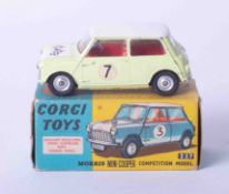 Corgi Toys 227 Morris Mini Cooper competition model, boxed.