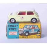 Corgi Toys 227 Morris Mini Cooper competition model, boxed.