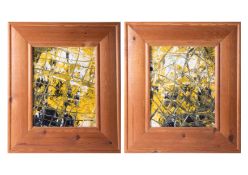 Robert Hone, 'Grid', a pair of mixed media on paper, 2020, 35cm x 25cm, framed and glazed.