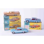 Corgi Toys three models, 235 Oldsmobile Super 88, 241 Chrysler Ghia, 220 Chevrolet Impala, all